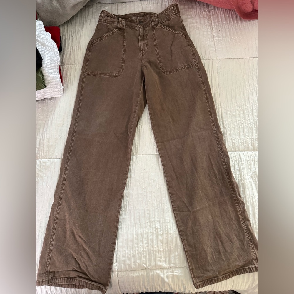 American Eagle Outfitters Brown Stovepipe Jeans